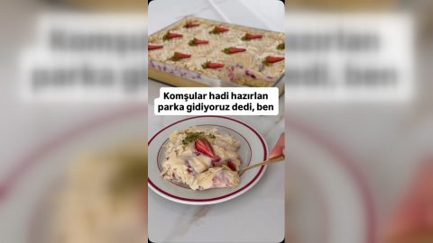Beyaz Çikolatalı Çilekli Borcam Pastası