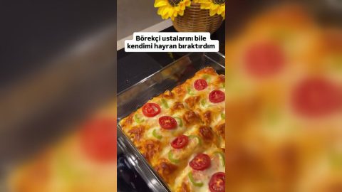 Fırında Tavuklu Lavaş Böreği