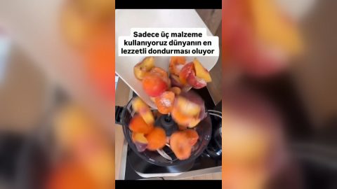 Şeftalili Kayısılı Kolay Dondurma